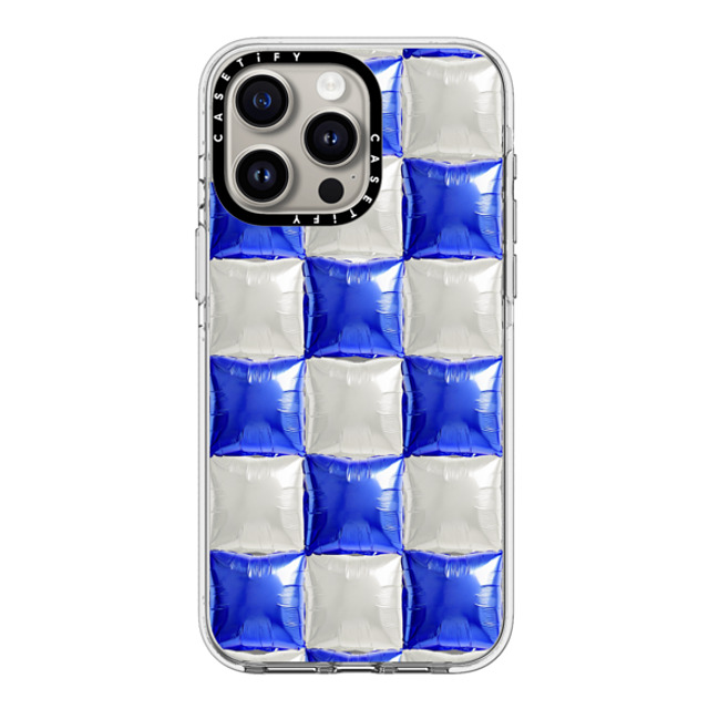 CASETiFY iPhone 15 Pro Max ケース クリア クリア ケース MagSafe対応 Y2K,Pattern Balloon Checkers - Royal Blue