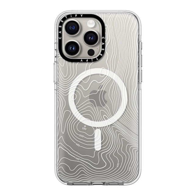 CASETiFY iPhone 15 Pro Max ケース クリア クリア ケース MagSafe対応 nature,Pattern Topography Map