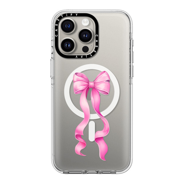 CASETiFY iPhone 15 Pro Max ケース クリア クリア ケース MagSafe対応 Y2K Put A Bow On It