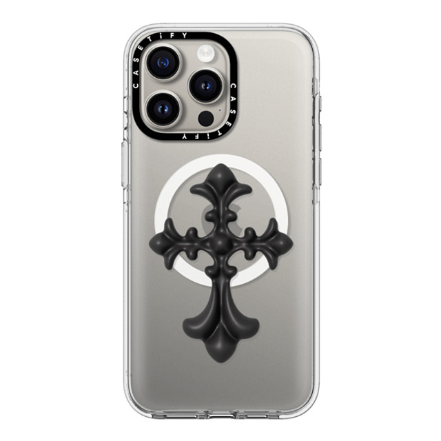 CASETiFY iPhone 15 Pro Max ケース クリア クリア ケース MagSafe対応 Y2K Cross Heritage