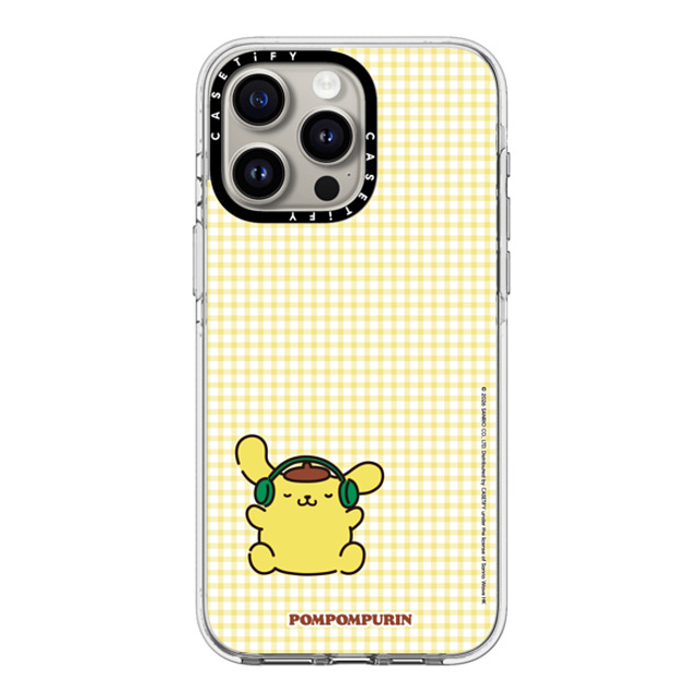 Sanrio Puppy Pals x CASETiFY iPhone 15 Pro Max �P�[�X �N���A �C���p�N�g �N���A�P�[�X MagSafe�Ή� Sanrio Puppy Pals - Pompompurin with you Custom Ca