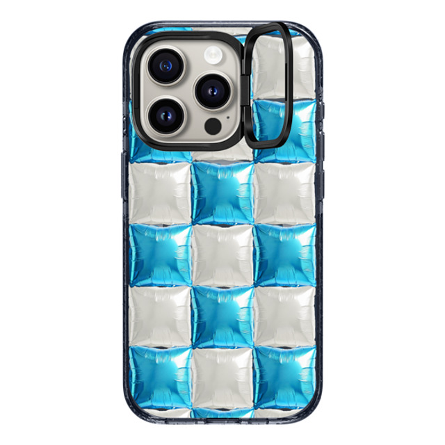 CASETiFY iPhone 15 Pro ケース Classic Blue インパクトリングスタンドケース MagSafe対応 Pattern,Y2K Y2K,Pattern Balloon Checkers - Sky Blue Back to School CASETiFY iPhone 15 Pro ケース Classic Blue インパクトリングスタンドケース MagSafe対応 Pattern,Y2K Y2K,Pattern Balloon Checkers - Sky Blue Back to School