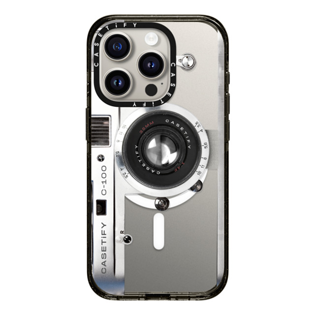 CASETiFY iPhone 15 Pro ケース ブラック インパクトケース MagSafe対応 Camera Case - Retro casetify