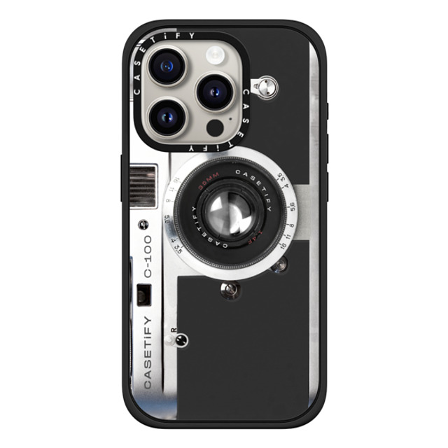 CASETiFY iPhone 15 Pro ケース マットブラック インパクトケース MagSafe対応 Camera Case - Retro casetify