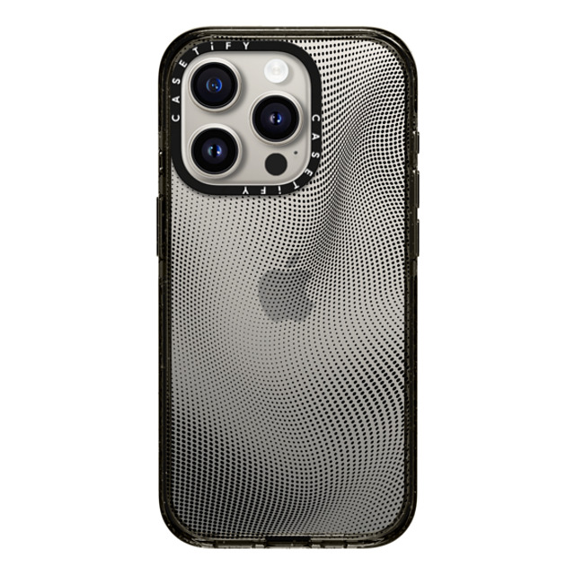 CASETiFY iPhone 15 Pro ケース ブラック インパクトケース Halftone Case casetify