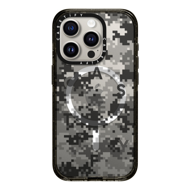 CASETiFY iPhone 15 Pro Case ブラック インパクトケース MagSafe対応 Pattern Pattern Gray Camo Mother's Day CASETiFY iPhone 15 Pro Case ブラック インパクトケース MagSafe対応 Pattern Pattern Gray Camo Mother's Day