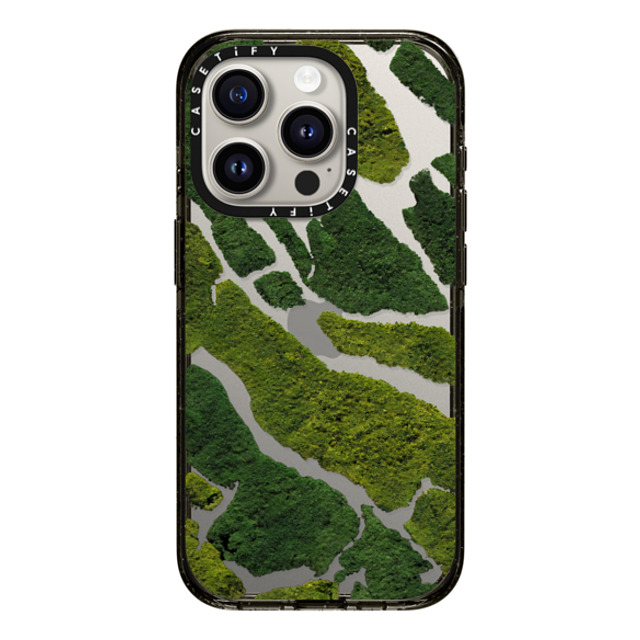 CASETiFY iPhone 15 Pro ケース ブラック インパクトケース nature Moss Camo