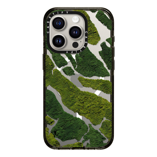 CASETiFY iPhone 15 Pro ケース ブラック インパクトケース MagSafe対応 nature Moss Camo