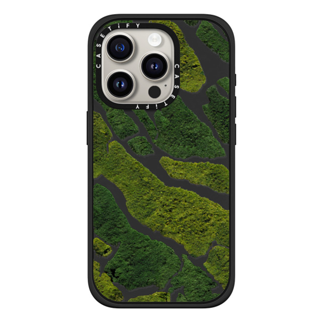 CASETiFY iPhone 15 Pro ケース マットブラック インパクトケース MagSafe対応 nature Moss Camo