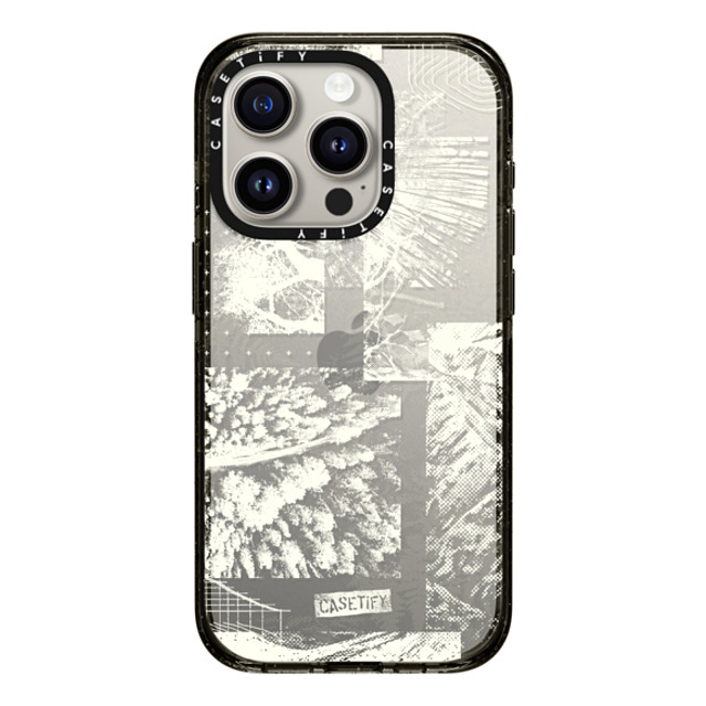 CASETiFY iPhone 15 Pro ケース ブラック インパクトケース nature Dark Forest