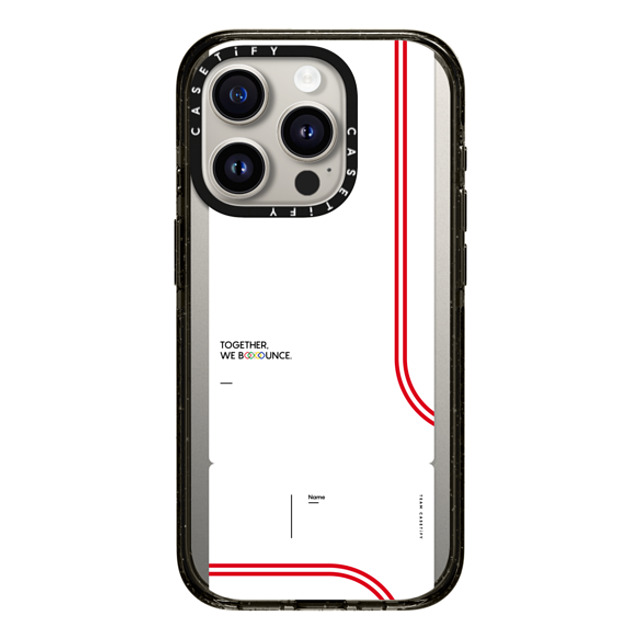 CASETiFY iPhone 15 Pro ケース ブラック インパクトケース Team CASETiFY Ticket Case - White casetify