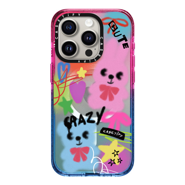 CASETiFY iPhone 15 Pro ケース Cotton Candy インパクトケース MagSafe対応 Street Art Cute & Crazy