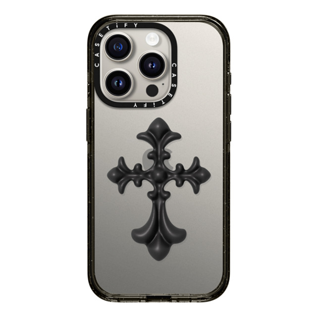 CASETiFY iPhone 15 Pro ケース ブラック インパクトケース Y2K Cross Heritage