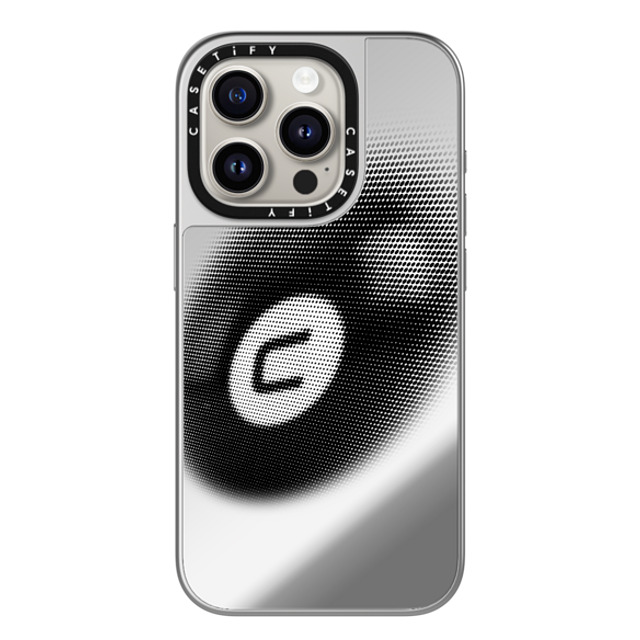 CASETiFY iPhone 15 Pro Case シルバー (シルバーバンパー) ミラーケース MagSafe対応 Sport 8-Ball CASETiFY iPhone 15 Pro Case シルバー (シルバーバンパー) ミラーケース MagSafe対応 Sport 8-Ball