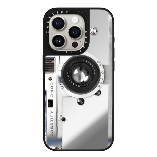 CASETiFY iPhone 15 Pro Case Silver on Black ミラーケース MagSafe対応 Camera Case - Retro casetify CASETiFY iPhone 15 Pro Case Silver on Black ミラーケース MagSafe対応 Camera Case - Retro casetify