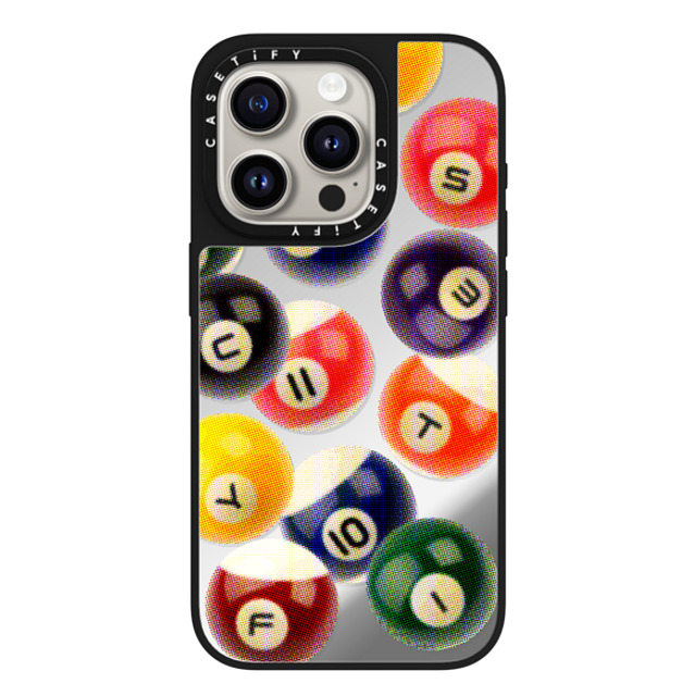 CASETiFY iPhone 15 Pro Case Silver on Black ミラーケース MagSafe対応 Sport Billiard CASETiFY iPhone 15 Pro Case Silver on Black ミラーケース MagSafe対応 Sport Billiard