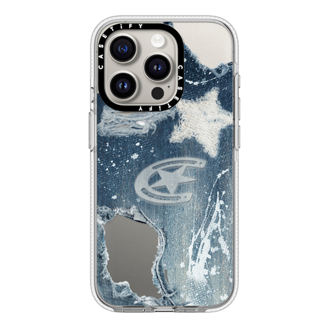 CASETiFY iPhone 15 Pro ケース クリア クリア ケース MagSafe対応 Pattern Denim