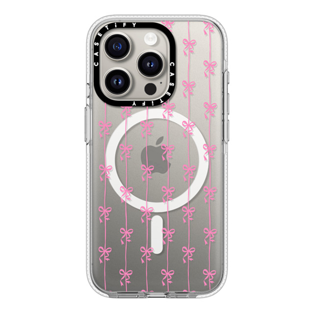 CASETiFY iPhone 15 Pro ケース クリア クリア ケース MagSafe対応 Cottagecore Ballet Stripes