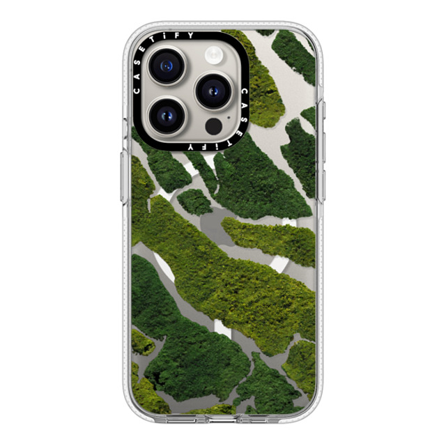 CASETiFY iPhone 15 Pro ケース クリア クリア ケース MagSafe対応 nature Moss Camo