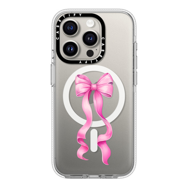 CASETiFY iPhone 15 Pro ケース クリア クリア ケース MagSafe対応 Y2K Put A Bow On It