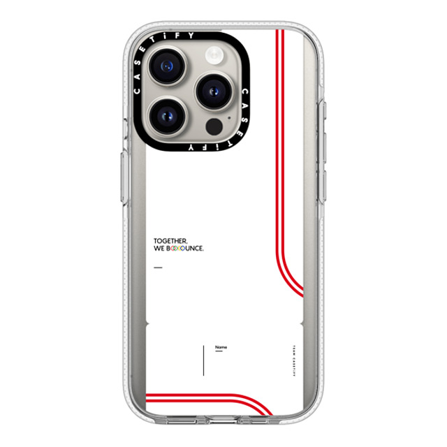 CASETiFY iPhone 15 Pro ケース クリア クリア ケース MagSafe対応 Team CASETiFY Ticket Case - White casetify