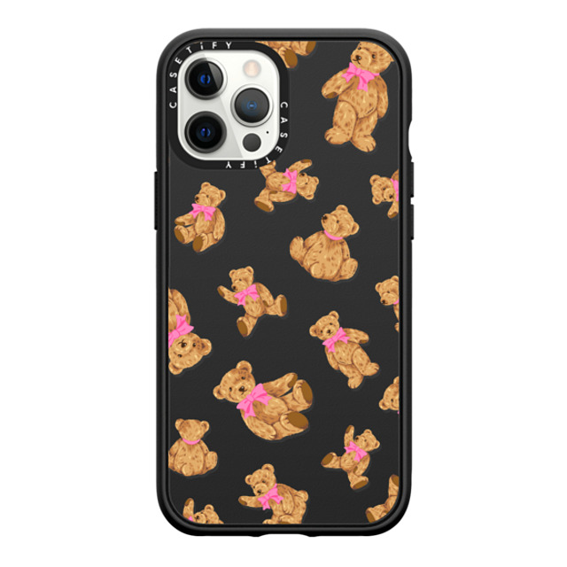 CASETiFY iPhone 12 Pro Max ケース マットブラック インパクトケース MagSafe対応 Animal,Pattern Beary Sweet