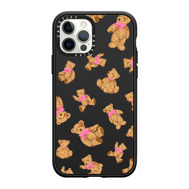 CASETiFY iPhone 12 Pro ケース マットブラック インパクトケース Animal,Pattern Beary Sweet