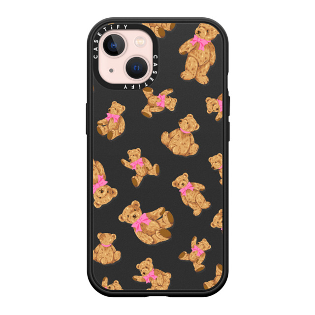 CASETiFY iPhone 13 ケース マットブラック インパクトケース MagSafe対応 Animal,Pattern Beary Sweet