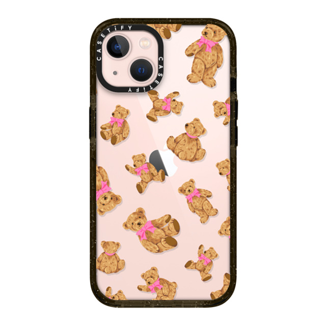 CASETiFY iPhone 13 ケース ブラック インパクトケース Animal,Pattern Beary Sweet