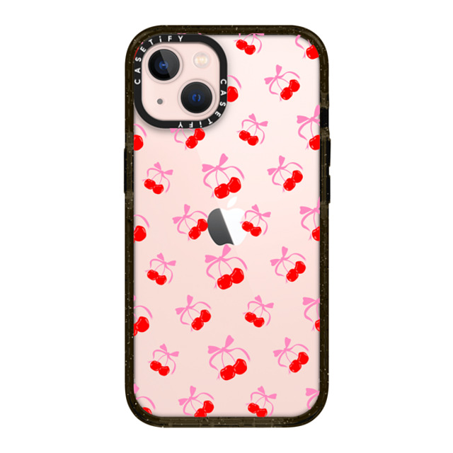 CASETiFY iPhone 13 ケース ブラック インパクトケース Pattern Cherries Jubilee