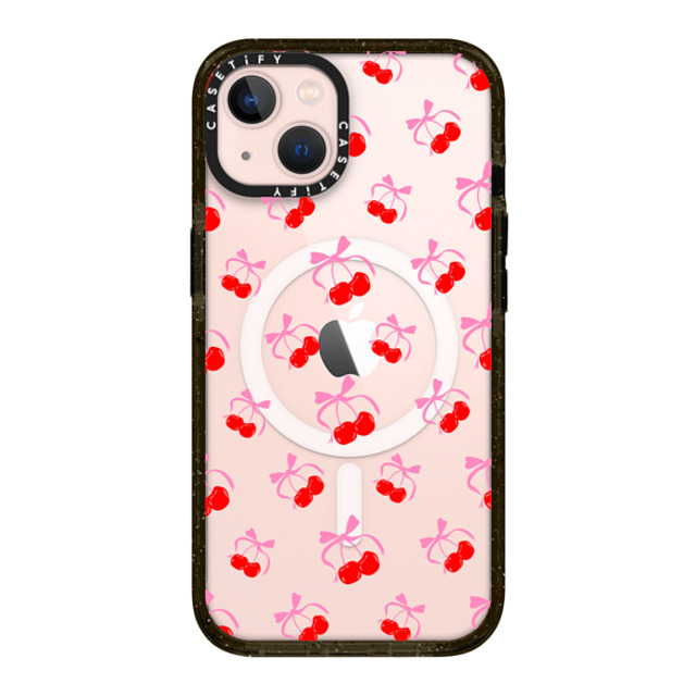 CASETiFY iPhone 13 ケース ブラック インパクトケース MagSafe対応 Pattern Cherries Jubilee