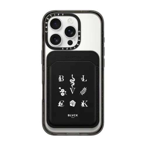 Snappy MagSafe Wallet - BLVCK Floral Logo Snappy Wallet