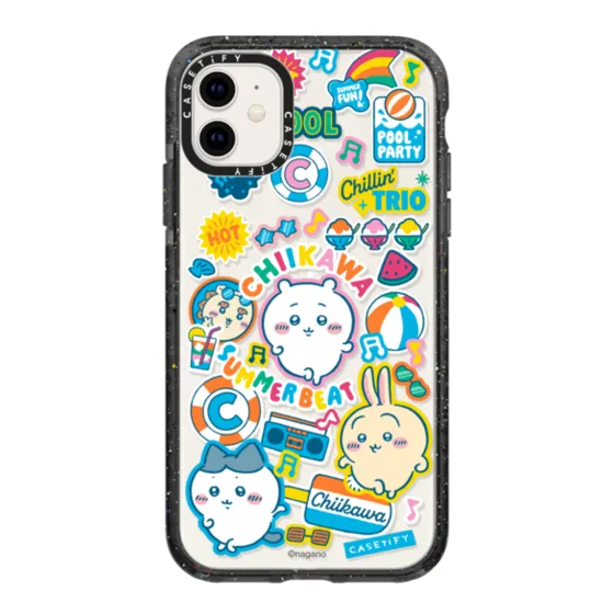 强韧防摔手机壳 - Chiikawa Summer Party Sticker Case