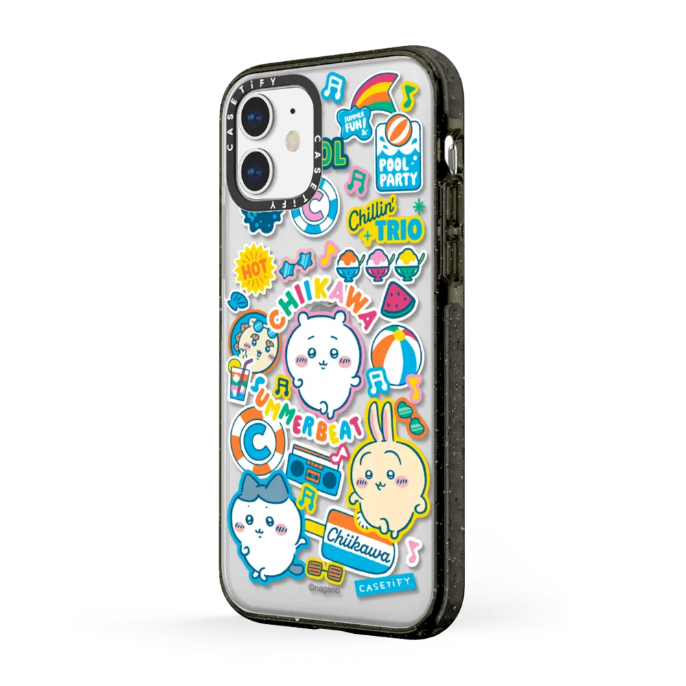 强韧防摔手机壳 - Chiikawa Summer Party Sticker Case