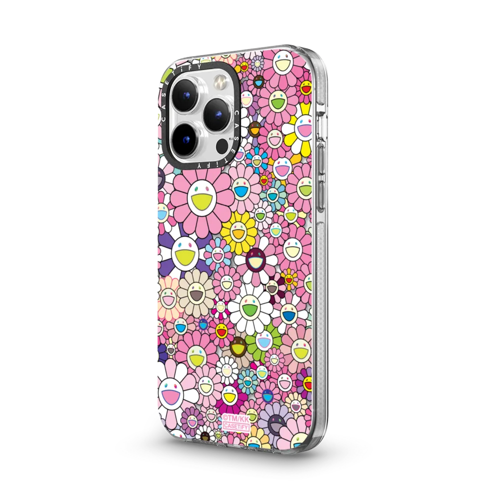 Impact Clear iPhone 13 Pro Max Case MagSafe Compatible - FLOWERS BLOOM (PINK) PHONE CASE