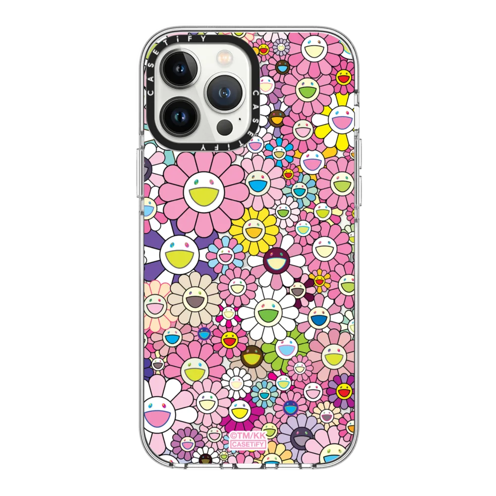 Impact Clear iPhone 13 Pro Max Case MagSafe Compatible - FLOWERS BLOOM (PINK) PHONE CASE