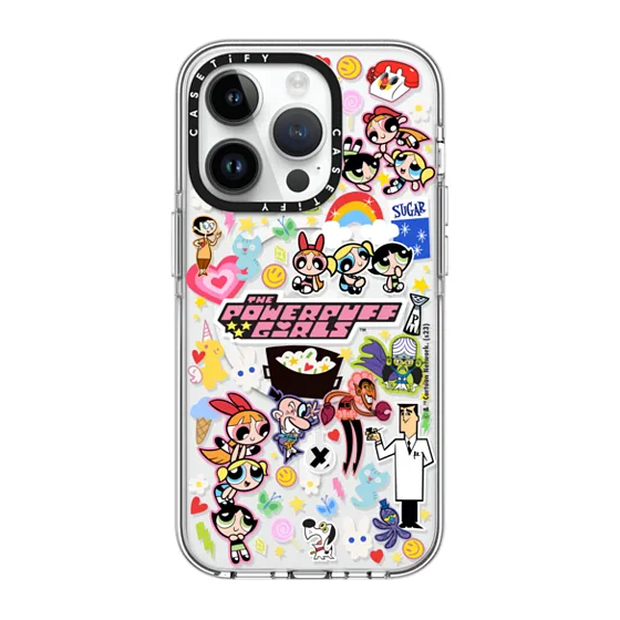 Clear iPhone 14 Pro Case MagSafe Compatible - The Powerpuff Girls Heart Case