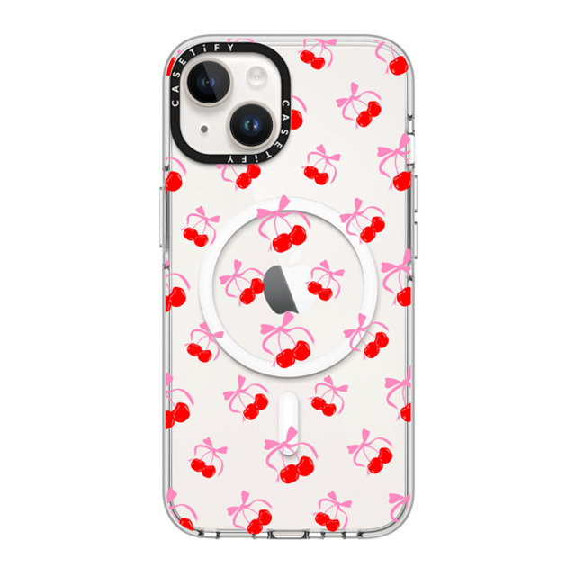 CASETiFY iPhone 14 ケース クリア クリア ケース MagSafe対応 Pattern Cherries Jubilee