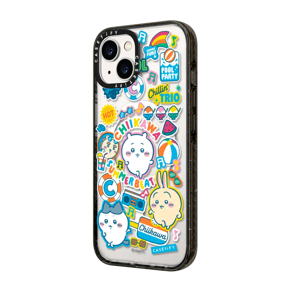 Impact iPhone 14 Case MagSafe Compatible - Chiikawa Summer Party Sticker Case