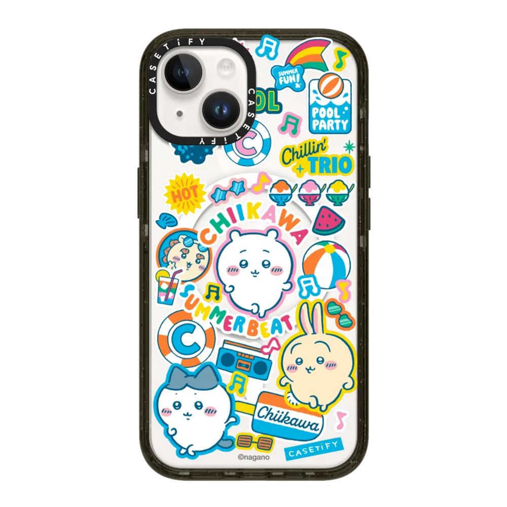 Impact iPhone 14 Case MagSafe Compatible - Chiikawa Summer Party Sticker Case