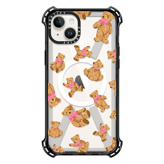 CASETiFY iPhone 14 Plus ケース ブラック バウンスケース Animal,Pattern Beary Sweet