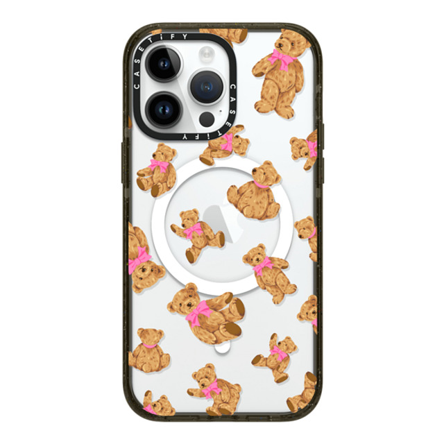 CASETiFY iPhone 14 Pro Max ケース ブラック インパクトケース MagSafe対応 Animal,Pattern Beary Sweet