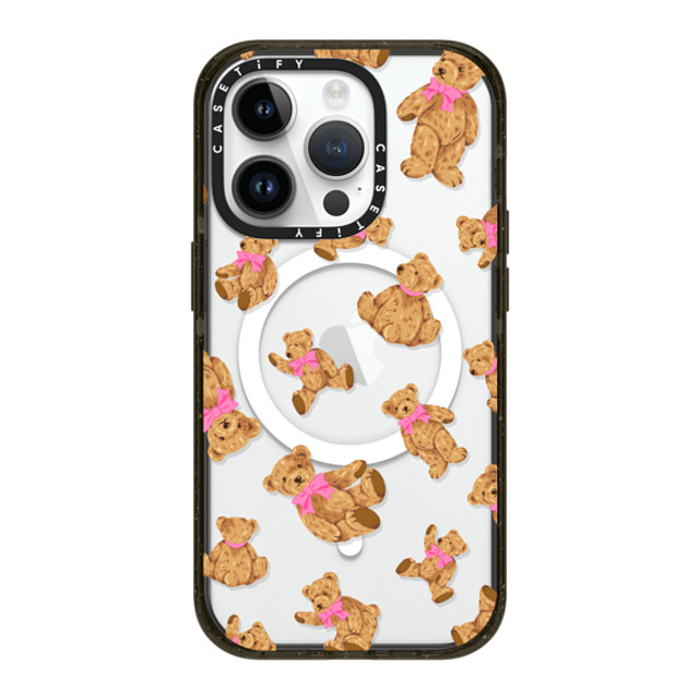 CASETiFY iPhone 14 Pro ケース ブラック インパクトケース MagSafe対応 Animal,Pattern Beary Sweet