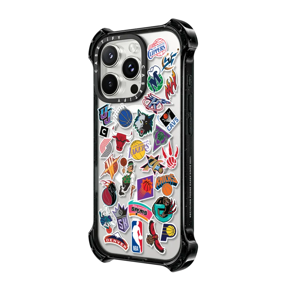 Bounce iPhone 16 Pro Max Case MagSafe Compatible - Retro Logos Sticker Case