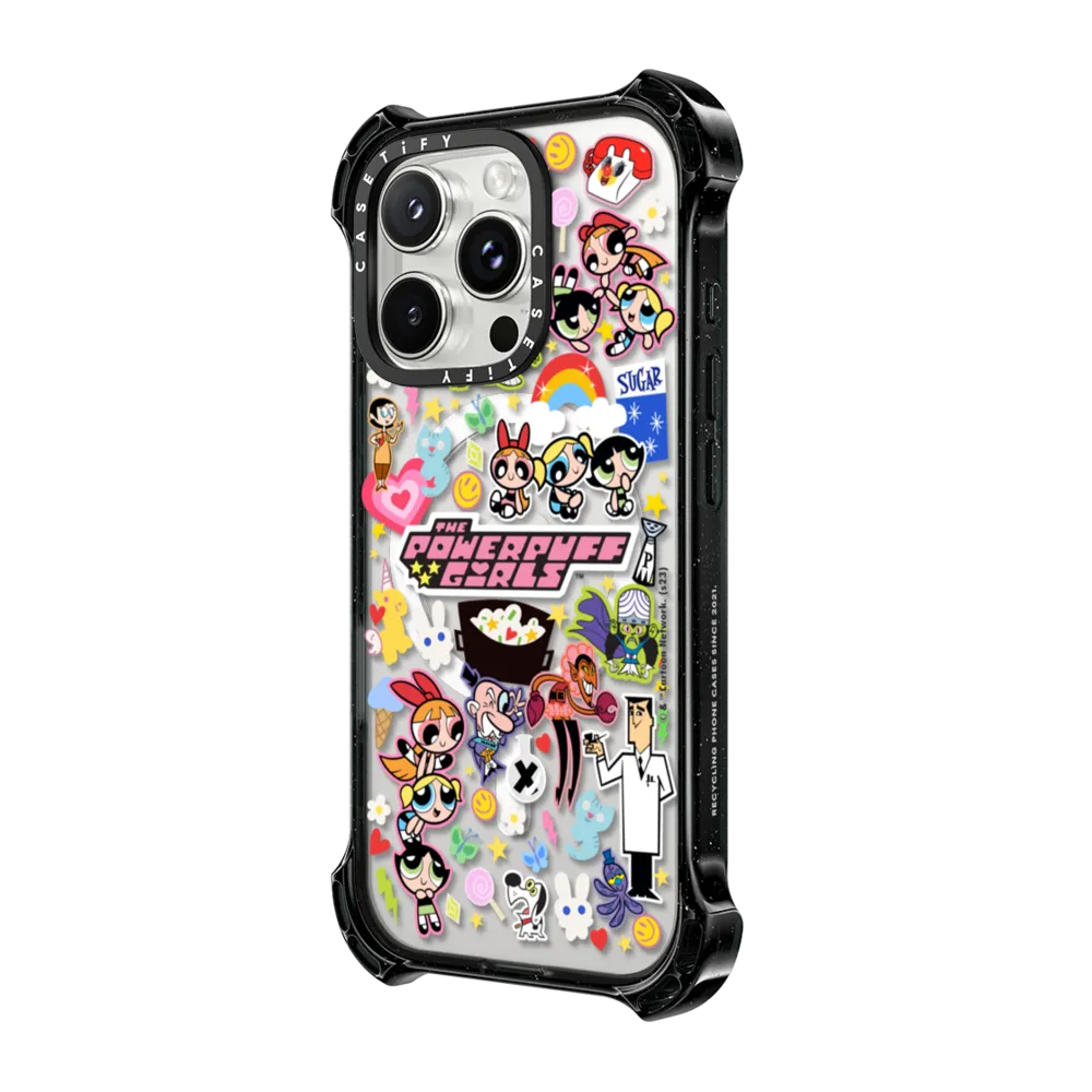 Bounce iPhone 16 Pro Max Case MagSafe Compatible - The Powerpuff Girls Stickermania Case
