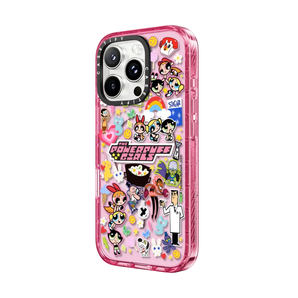 Impact iPhone 16 Pro Max Case MagSafe Compatible - The Powerpuff Girls Stickermania Case
