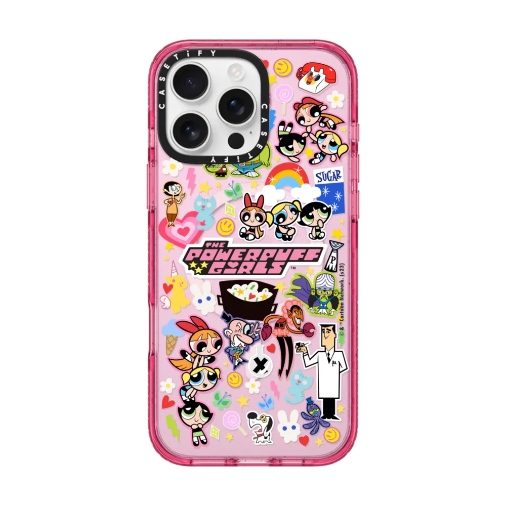 Impact iPhone 16 Pro Max Case MagSafe Compatible - The Powerpuff Girls Stickermania Case