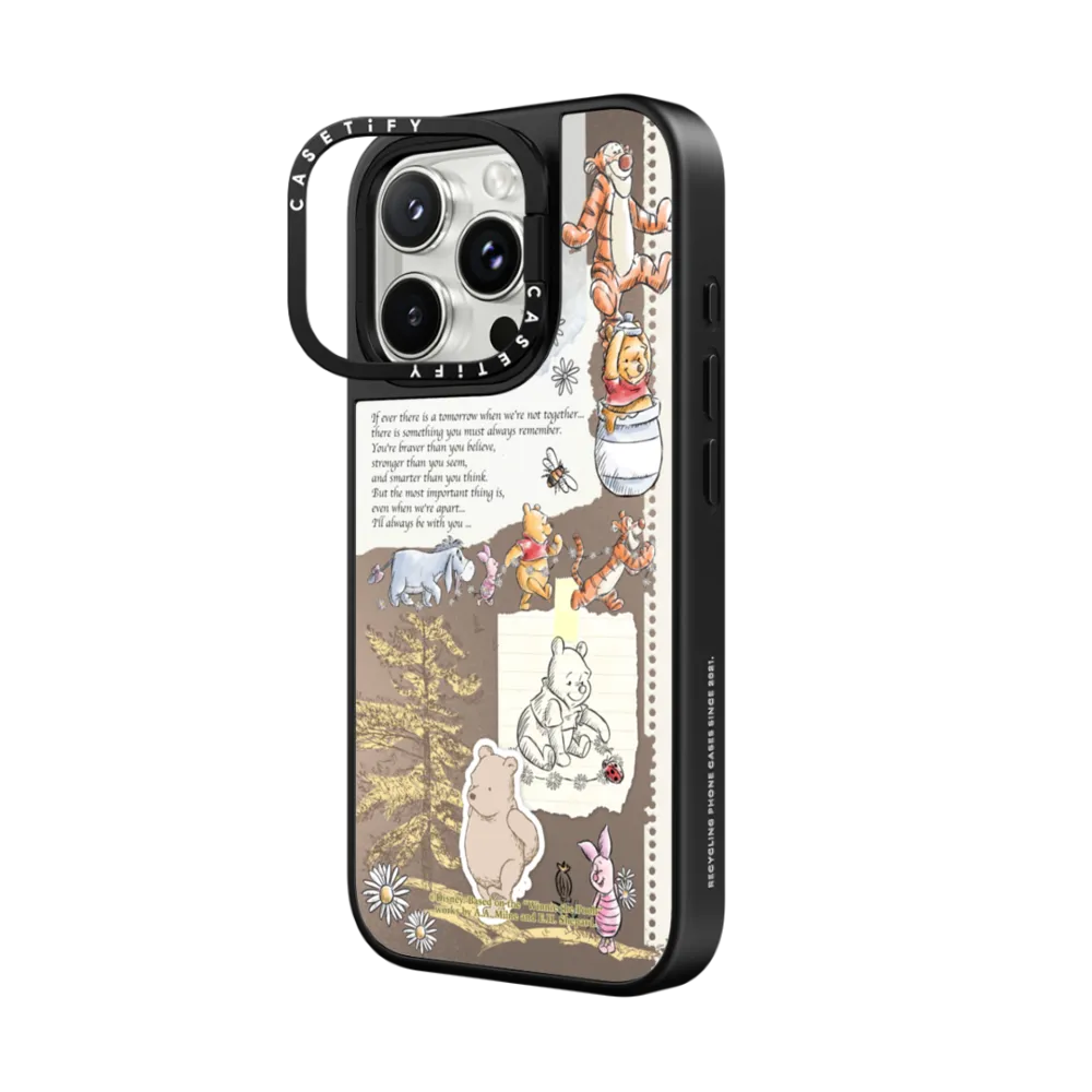 Mirror Ring Stand iPhone 16 Pro Max Case MagSafe Compatible - Vintage Collage Case