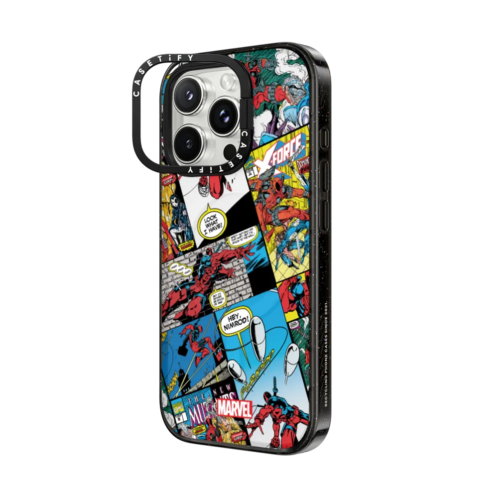 Impact Ring Stand iPhone 16 Pro Max Case MagSafe Compatible - Comic Collage Case