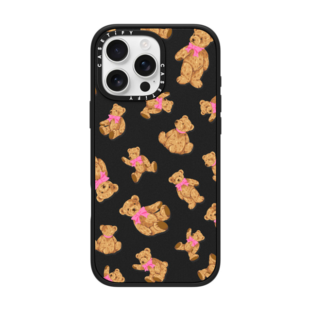 CASETiFY iPhone 16 Pro Max ケース マットブラック インパクトケース MagSafe対応 Animal,Pattern Beary Sweet